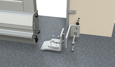 6 Portail autoportant zoom rampe réception