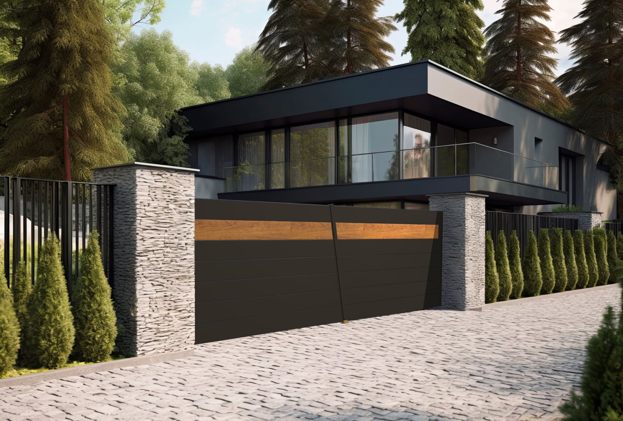 Portail alu coulissant Mega CETAL