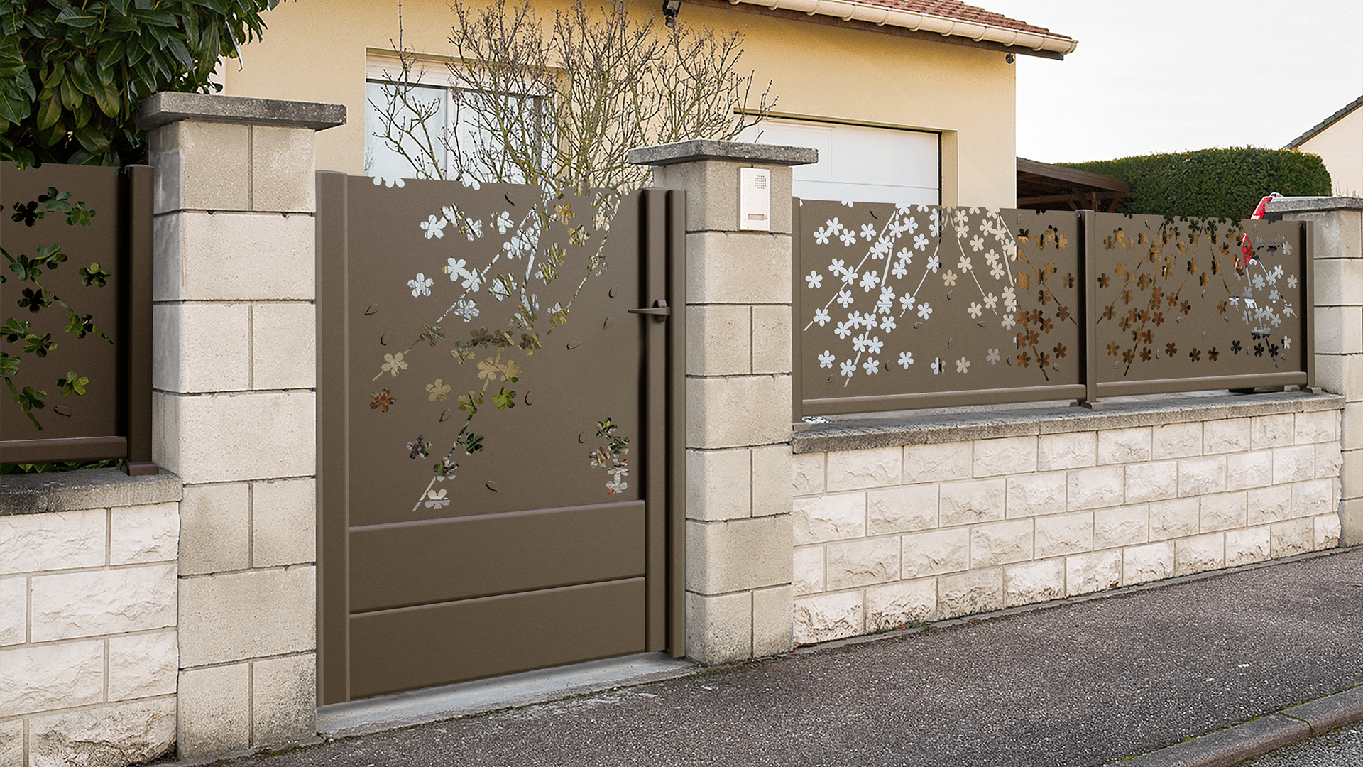 Portillon et clôture flower 7039